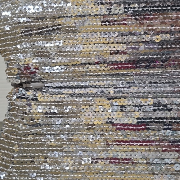 EUC-Silver Sequin Dress - Picture 4 of 9